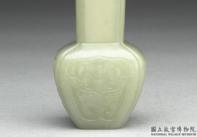 图片[2]-Jade vase with animal-mask pattern, Qing dynasty (1644-1911)-China Archive